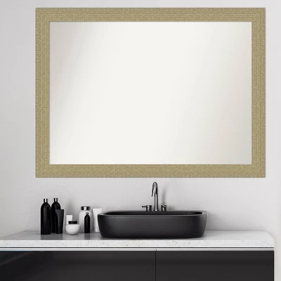 42" X 31" Non-Beveled Mosaic Bathroom Wall Mirror Gold - Amanti Art 8 42" X 31" Non-Beveled Mosaic Bathroom Wall Mirror Gold - Amanti Art - Image 8