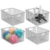 MDesign Bath Metal Storage Organizer Basket - 4 Pack