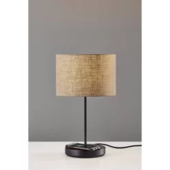 19.5" Oliver Charge Table Lamp Black - Adesso -Home Series Shop GUEST 98542b69 5f26 449a 8a15 d4a3a3133f4e