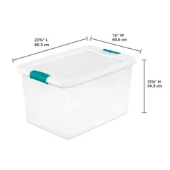 Sterilite 64 Quart Latching Clear Plastic Storage Organizer Tote Container Bin Box, 6 Pack & Medium Clip Boxes For Organization And Storage, 4 Pack -Home Series Shop GUEST 99320398 8f2c 4aa5 9b06 209a251343dd
