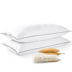 Cheer Collection Set Of 2 Organic Kapok Bed Pillows And Sham Inserts With Plush Microfiber Shell -Home Series Shop GUEST 99aa8e83 2985 4bf5 8d5f c6c5fc587f63