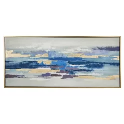 Modern Polystone Abstract Framed Wall Art With Gold Frame Blue - Olivia & May -Home Series Shop GUEST 99ca05a3 264f 49db 9cc2 c761cc3b2f1d