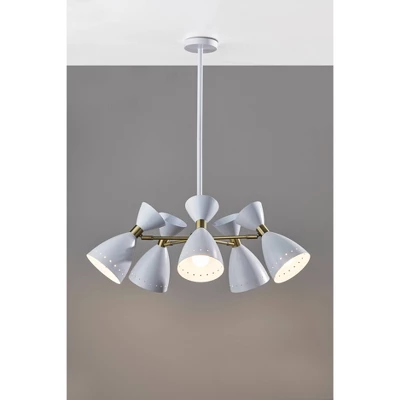 5-Head Oscar Pendant White - Adesso 2 5-Head Oscar Pendant White - Adesso - Image 2