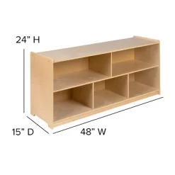 Flash Furniture Wooden School Classroom Storage Cabinet/Cubby For Commercial Or Home Use - Safe, Kid Friendly Design (Natural) -Home Series Shop GUEST 9c85358a fec8 4466 a0d0 afb1b2023c84