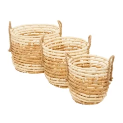 Set Of 3 Contemporary Sea Grass Storage Baskets Beige - Olivia & May -Home Series Shop GUEST 9cad952d 559a 4a19 b34f c6c0be7ff24d