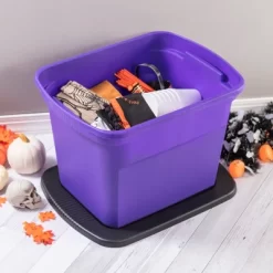 Sterilite 18 Gallon Orange Plastic Storage Container Bin Tote With Black Lid, Halloween -Home Series Shop GUEST 9dc3b4f0 da47 495d 8c29 b72e0c686a57