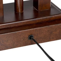 Possini Euro Design Deacon Modern Desk Table Lamp 26" High Bronze With USB And AC Power Outlet In Base LED Reading Light Oatmeal Shade For Office Desk -Home Series Shop GUEST 9f2f5acc 4698 483f 9905 b4efd95c84d2