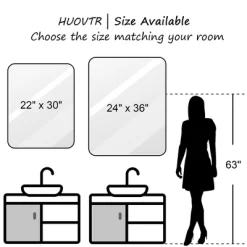 Serio 22" X 30" Brushed Metal Framed Rounded Corner Rectangular Vanity Mount Decorative Bathroom Vanity Mirrors-The Pop Home -Home Series Shop GUEST a18b25ee e33c 44f4 9fbf ecb89359e446