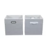 Household Essentials 2pc 12" X 13" Fabric Storage Bin Set White