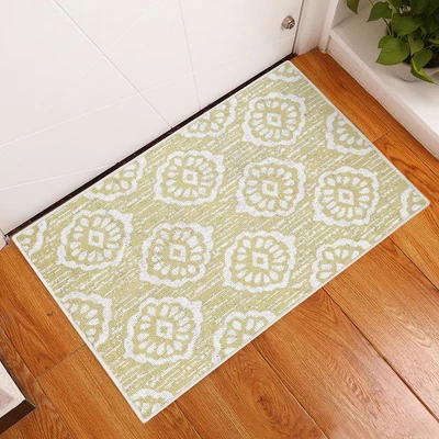 Sussexhome Flower Collection Cotton Heavy Duty Low Pile Area Rug , 2' X 3' 1 Sussexhome Flower Collection Cotton Heavy Duty Low Pile Area Rug , 2' X 3'