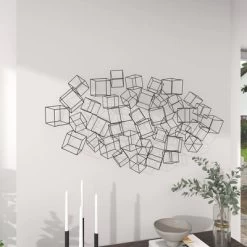 Metal Geometric 3D Square Wall Decor Black - Olivia & May -Home Series Shop GUEST a404fdb5 10b0 4059 9a9a a13c8c53a74a