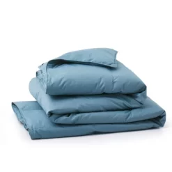 Peace Nest Organic Cotton Down Feather Comforter Duvet Insert, Blue -Home Series Shop GUEST a50ef9dc 20e7 48e4 b3a7 02909fc77756