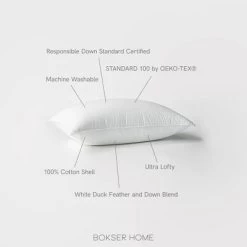 2 Pack Medium White Duck Feather & Down Bed Pillow | BOKSER HOME -Home Series Shop GUEST a52e5420 6cf3 4731 8b79 14221cb754f0