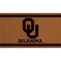 Evergreen University Of Oklahoma Logo Turf Mat, Brown- 28 X 16 Inches Indoor Outdoor Doormat