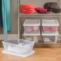 Sterilite 6 Quart Clear Plastic Stacking Storage Container Tote With White Lid For Garage, Kitchen, And Closet Organization 10 Sterilite 6 Quart Clear Plastic Stacking Storage Container Tote With White Lid For Garage, Kitchen, And Closet Organization -Home Series Shop GUEST a5953c06 a467 454c a748 ad16203f01f2
