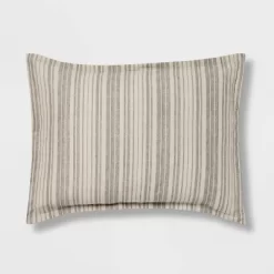 7pc Reversible Printed Stripe Comforter Bedding Set With Sheets Gray - Threshold™ -Home Series Shop GUEST a6518a6e 021c 48a2 a080 bfbd6baea623