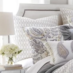 Tamsin Grey Euro Sham Set - Set Of Two - Levtex Home