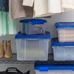 IRIS WeatherPro Plastic Storage Bin With Lid -Home Series Shop GUEST a7f1681e e353 4819 b4db dbff75f0ddae