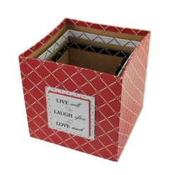 Home Decor 7.75" Red White & Black Nesting Boxes Decorative Storage - Decorative Container Sets -Home Series Shop GUEST a898ab1d 20ba 42d1 9448 3dbcd93f4bfb