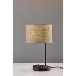 19.5" Oliver Charge Table Lamp Black - Adesso -Home Series Shop GUEST a902dd83 41d2 46ae 8b48 8da7699d5247
