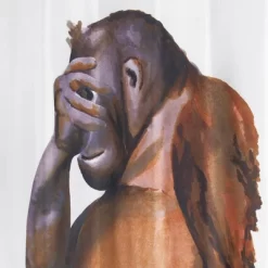 Weight Watcher Monkey Shower Curtain White/Brown - Allure Home Creations -Home Series Shop GUEST a98ed3b1 8f5a 41fc a62c 5d037e5d9dd2
