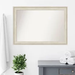 41" X 29" Non-Beveled Regal Birch Cream Bathroom Wall Mirror - Amanti Art -Home Series Shop GUEST aa269aa5 4df9 47f6 b048 f8111aba7876
