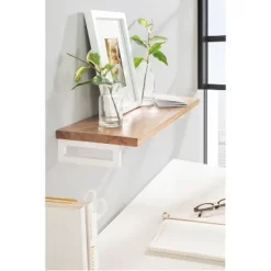 24" X 3" Lankford Wood Shelf Natural/White - Kate & Laurel All Things Decor -Home Series Shop GUEST aa2e7bb5 3771 4b74 a4d4 f82dc48f100a
