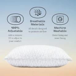 Coop Home Goods The Original - Adjustable Memory Foam Pillow - Greenguard Gold Certified -Home Series Shop GUEST aa38f2c0 6493 4d5e b36f ee0fc9f80f32