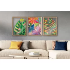 18" X 24" Blake Monstera Framed Printed Glass By Jessi Raulet Of Ettavee Natural - Kate & Laurel All Things Decor -Home Series Shop GUEST aac978c4 9a43 4686 a426 b4ed8380c37f