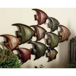 Metal Fish Indoor Outdoor Wall Decor Multi Colored - Olivia & May -Home Series Shop GUEST abfdc4c0 6dbe 4dd7 8d54 68406ab377da