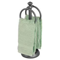 MDesign Metal Fingertip Towel Holder For Bath Vanity Countertop, 2 Pack -Home Series Shop GUEST ac48ffee 7e7c 4242 befa 610914c416d8