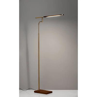 50.5" X 62.5" 3-way Barrett Floor Lamp (Includes LED Light Bulb) Brass - Adesso 2 50.5" X 62.5" 3-way Barrett Floor Lamp (Includes LED Light Bulb) Brass - Adesso - Image 2