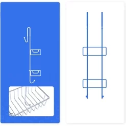 Bamodi 27" X 7" Stainless Steel Hanging Shower Caddy With 2 Towel Hooks - Silver -Home Series Shop GUEST ad31ce63 d74d 414f 9f9a 45f447864d0d