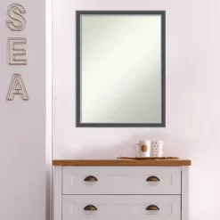 20" X 26" Non-Beveled Eva Thin Bathroom Wall Mirror Black - Amanti Art -Home Series Shop GUEST adae10ce 3a8f 4f6d a1f4 7cac6ec0f04d