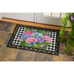 Evergreen Hydrangea Checks Embossed Indoor Outdoor Doormat 18 X 30 Green -Home Series Shop GUEST ae7d2f02 4566 4cab bdf2 54657aa98de7