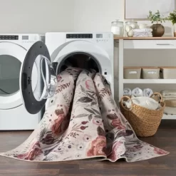 Nourison Washables Floral Indoor Non-Skid Area Rug -Home Series Shop GUEST af723828 ca26 4a6e 9021 beaac47ce03d