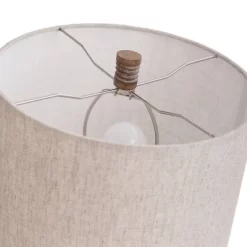 Round Moulded Table Lamp With Ribbed Wood - StyleCraft -Home Series Shop GUEST b052bf32 02dd 4c7c 9e65 935cee1379cb