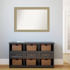 40" X 28" Non-Beveled Mosaic Bathroom Wall Mirror Gold - Amanti Art -Home Series Shop GUEST b0f73ad3 fd04 4a28 b739 2b3a6a87da47