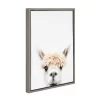 18" X 24" Sylvie Alpaca Bangs Canvas Wall Art By Amy Peterson Gray - Kate And Laurel