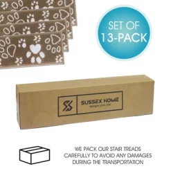 Sussexhome Paw Collection Non-Slip Carpet Stair Treads For Wooden Steps, 9" X 28" , Pack Of 4/7/10/13/15 -Home Series Shop GUEST b2376f35 746c 4e64 a9f6 576534ccb8e6