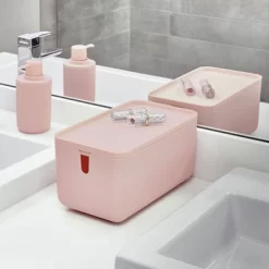 Cade Lidded Storage Bin Blush - IDESIGN -Home Series Shop GUEST b2802977 6e0c 4759 b471 aaa8e4f44f4c