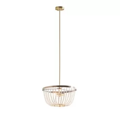 Melrose 2-Light Beaded Chandelier Antique Brass/White - Hampton Hill -Home Series Shop GUEST b2eeff9f 5365 428c aadc 805801e717f9