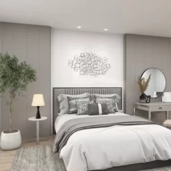 Metal Geometric 3D Square Wall Decor Black - Olivia & May -Home Series Shop GUEST b476a523 0c7f 4e49 9fbd 6820859e7d25