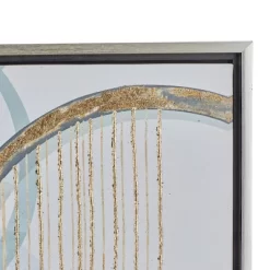 Canvas Abstract Circles Framed Wall Art With Silver Frame Multi Colored - Olivia & May -Home Series Shop GUEST b51ef6ef 0538 4f31 8994 90968067e980