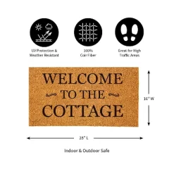 Evergreen 16 X 28 Inches Welcome To The Cottage Door Mat | Non-Slip Rubber Backing | Dirt Catching Natural Coir | Indoor And Outdoor Home Decor -Home Series Shop GUEST b5d7e048 a4f9 4842 93a5 684a8b6687c4