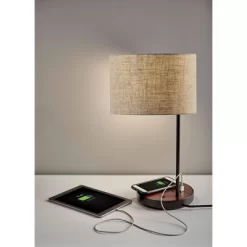 19.5" Oliver Charge Table Lamp Black - Adesso -Home Series Shop GUEST b6617f53 686b 4918 998a f24bfd19c165