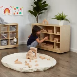 ECR4Kids Mobile Block Storage Cart, 38in, Classroom Furniture, Natural -Home Series Shop GUEST b661f421 fe50 4299 a043 140f9445715a