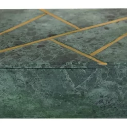 Set Of 3 Marble Box With Gold Linear Lines Green- Olivia & May -Home Series Shop GUEST bb20f1ff 8e00 4365 b6e5 8f28953f65e7