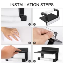 Unique Bargains Toilet Self Adhesive With Phone Shelf Bath Accessories Fixed Toilet Paper Holders -Home Series Shop GUEST bba4c971 2470 495b b2f2 e0bd6391fb86