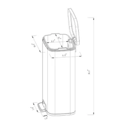 45L Rectangular Step Trash Can - Brightroom™ -Home Series Shop GUEST bc44a777 3ad8 456c b42b 05cf0b17d67c